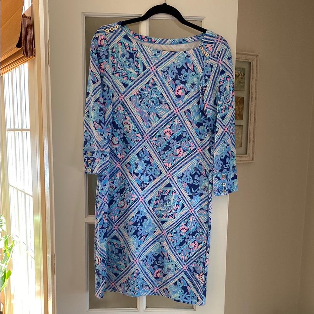 Lilly Pulitzer Vibrant Blue and Pink Dress